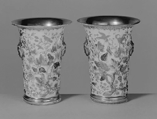 Pair of beaker vases