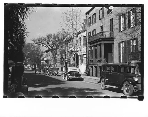 [View Down Street, Savannah, Georgia]