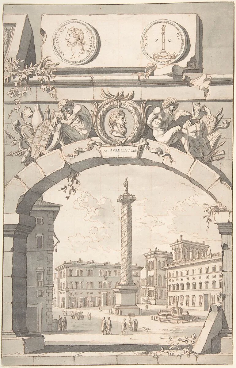 View of the Column of Marcus Aurelius — Jan Goeree