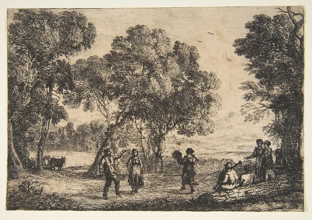 The Country Dance (Small Plate) — Claude Lorrain (Claude Gellée)