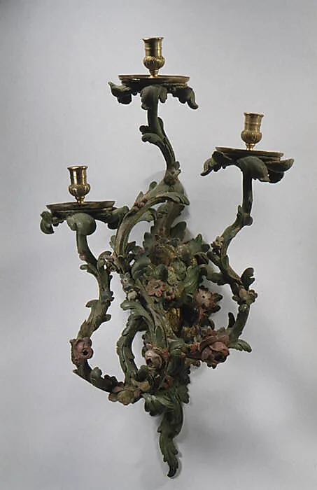 Three-light wall bracket (one of a set of six) — Unknown
