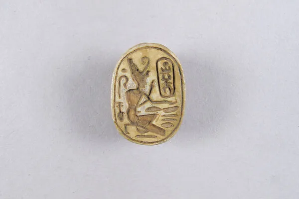 Scarab with a Kneeling Pharaoh and the Name Menkheperre (Thutmose III) — Unknown
