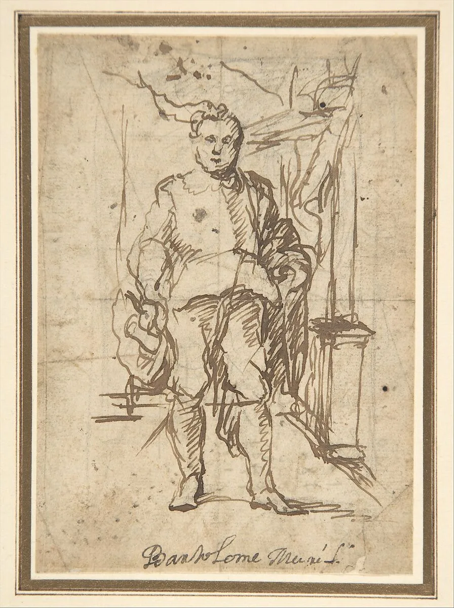 Standing Male Figure: Study for a Portrait — Bartolomé Estebán Murillo