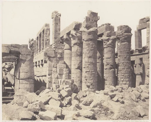 Karnak (Thèbes), Palais - Salle Hypostyle - Vue Générale Prise du Point Q