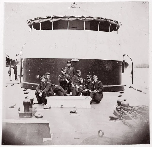 [Crew of U.S. Monitor "Saugus"].  Brady album, p. 172