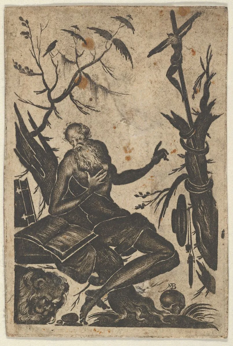 Blackwork Design with Saint Jerome — Mathais Beitler