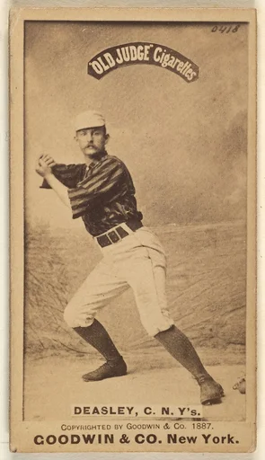 Thomas H. "Pat" Deasley, Catcher, New York, from the Old Judge series (N172) for Old Judge Cigarettes