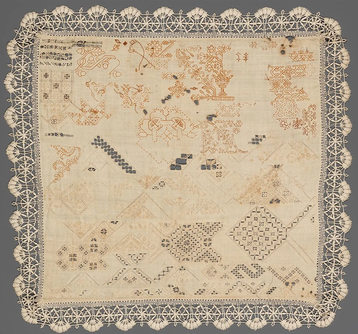 Embroidered sampler — Unknown