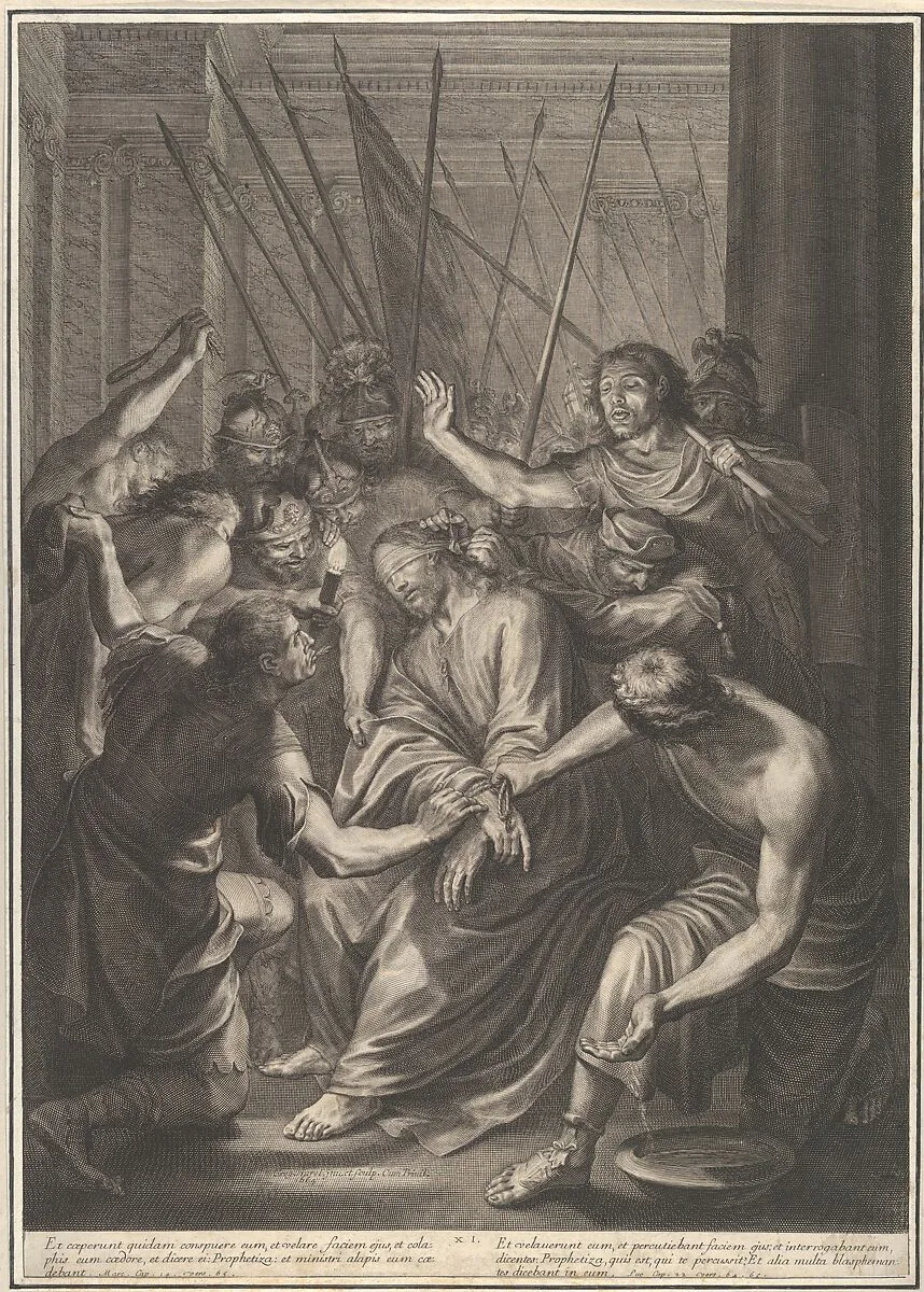 Christ Mistreated by Guards, from The Passion of Christ, plate 11 — Grégoire Huret