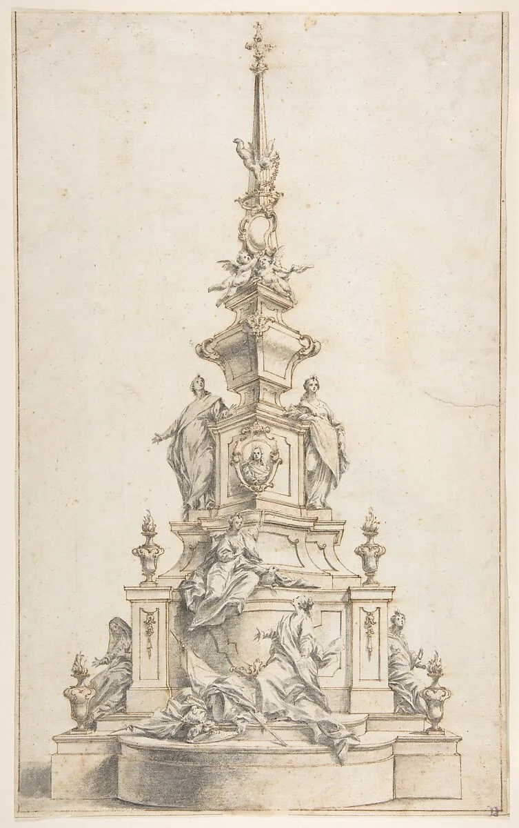Design for a Funerary Monument — Anonymous, French, 18th century|Ignaz Günther