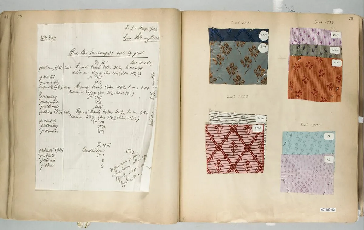 Textile Sample Book — Unknown