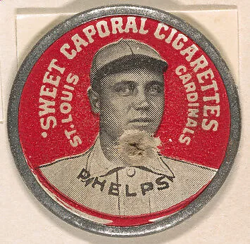 Phelps, St. Louis Cardinals (red), from the Domino Discs series (PX7), issued by Kinney Brothers — Kinney Brothers Tobacco Company
