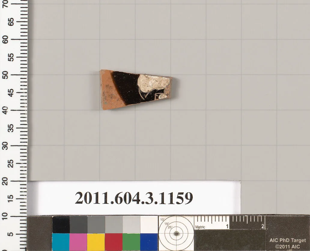 Terracotta fragment of a mastoid (drinking cup with narrow base) or a kyathos (cup-shaped ladle) — Unknown
