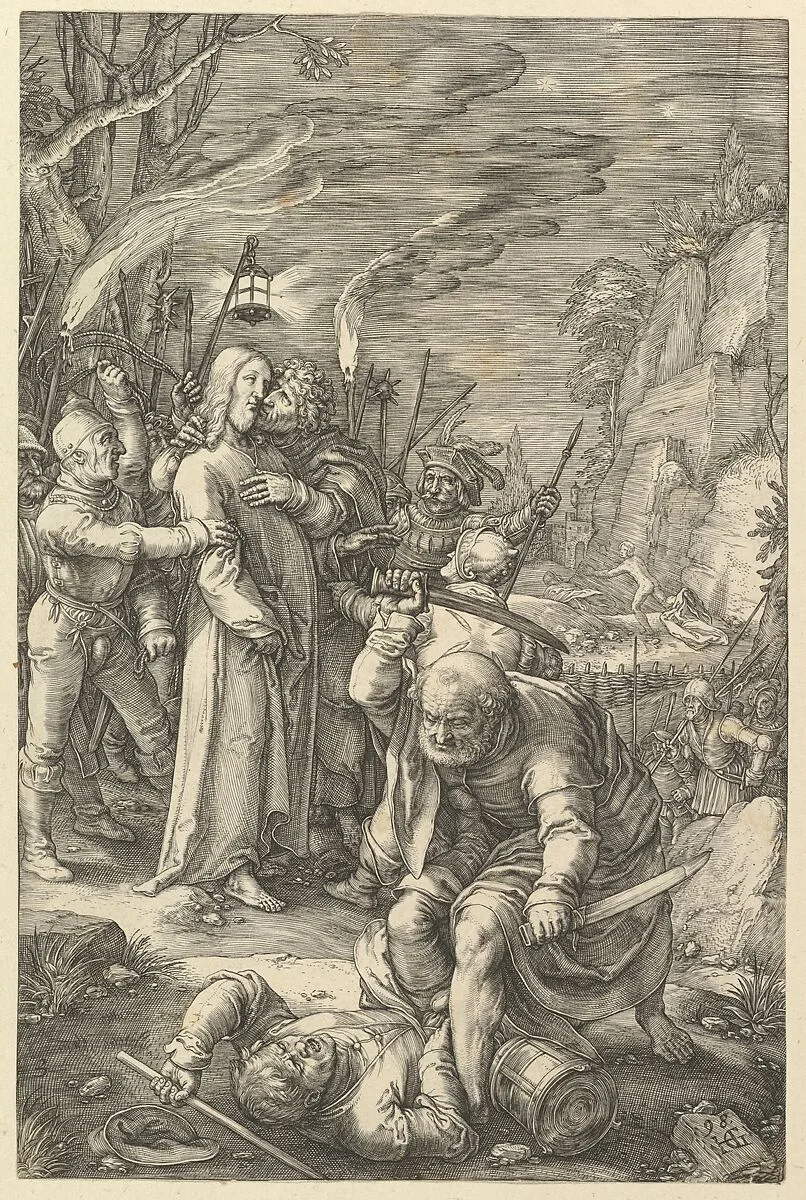 The Betrayal of Christ, from "The Passion of Christ" — Hendrick Goltzius