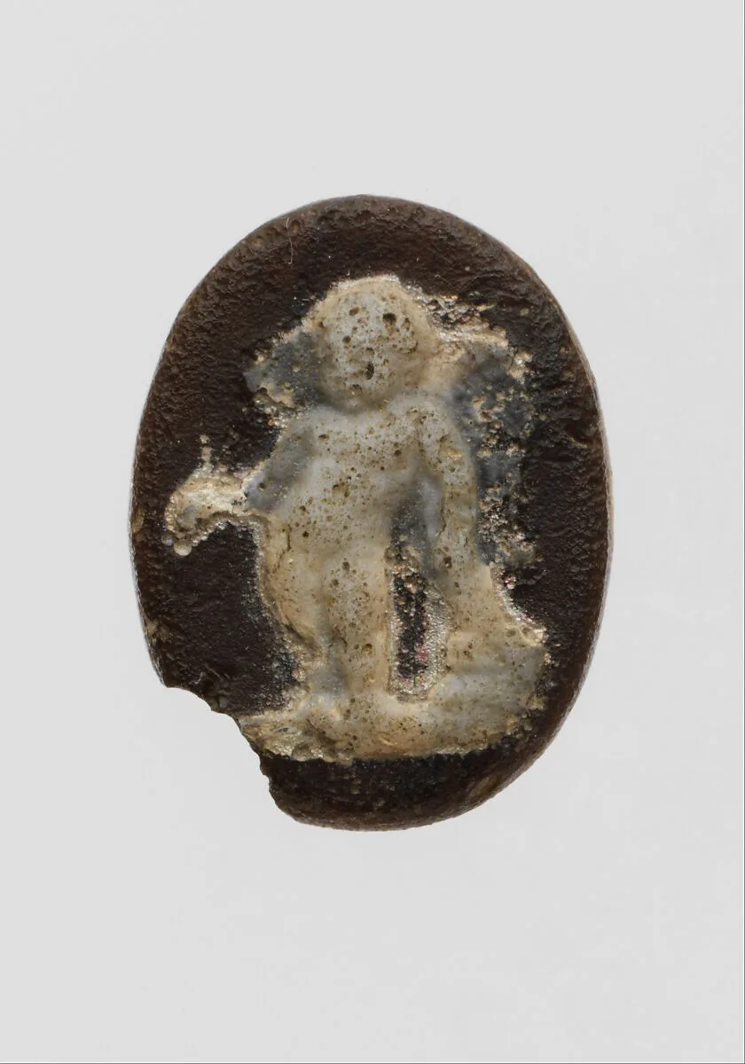 Glass cameo: Eros holding a torch — Unknown