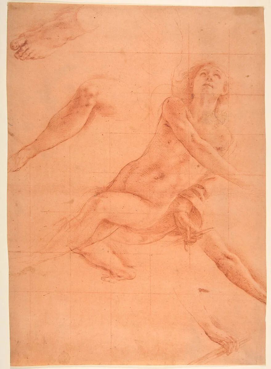 Studies for an Angel in Glory — Antonio d'Enrico Tanzio (Tanzio da Varallo)