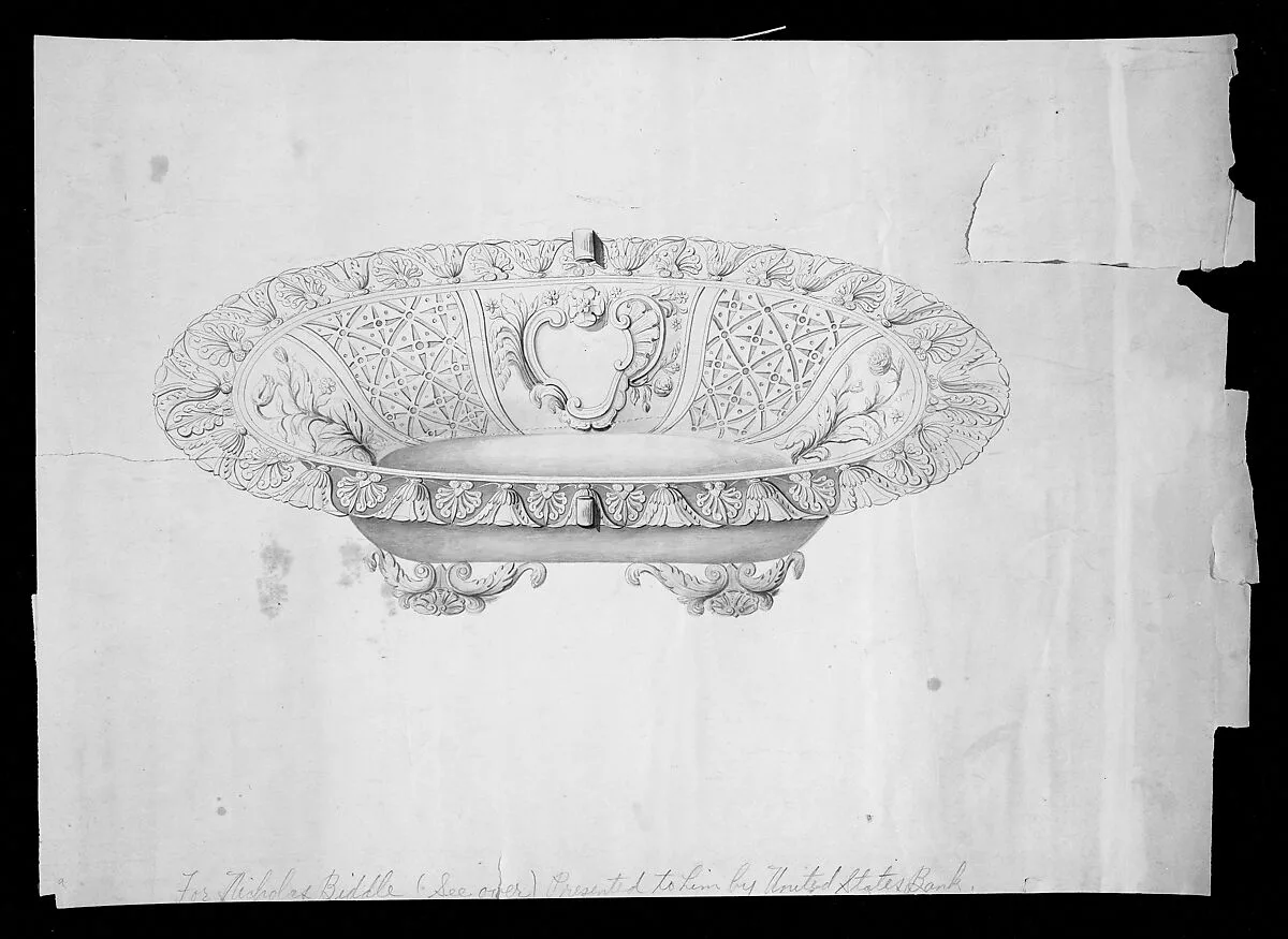 Design for a fruit or bread basket — Thomas Fletcher|Sidney Gardiner