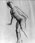 Study of Nude Woman — Everett Shinn