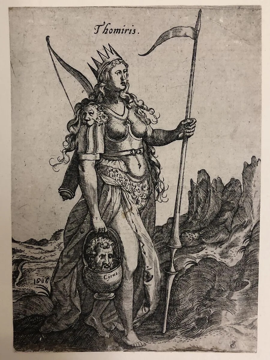 Tomyris with the Head of King Cyrus — Georg Pencz|Crispijn van den Broeck|Hieronymus (Jerome) Wierix