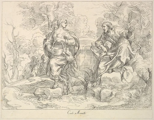 Christ appearing to Mary Magdalen(?)