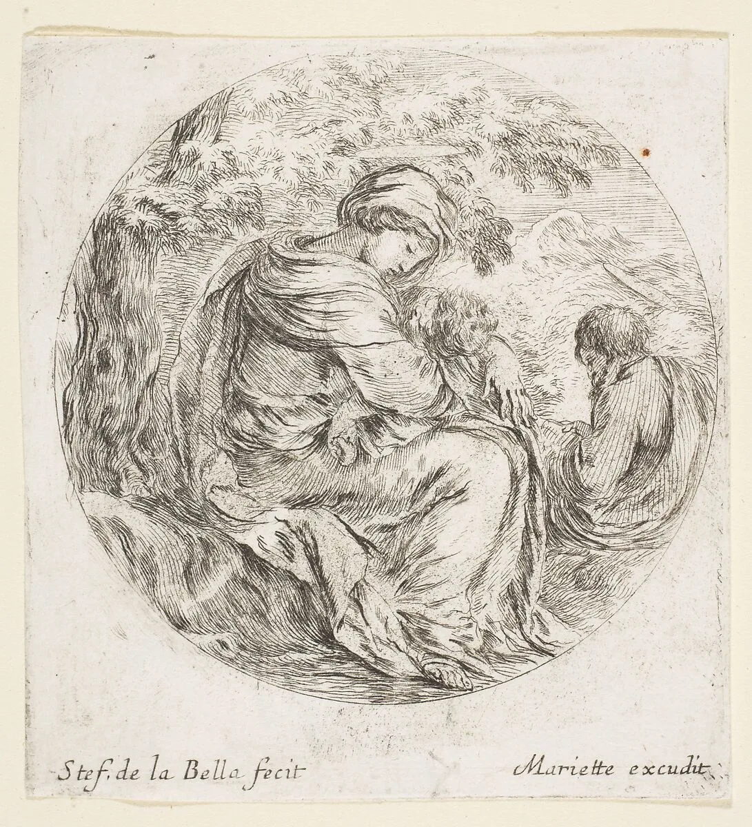 Rest on the Flight into Egypt — Stefano della Bella|Pierre Mariette