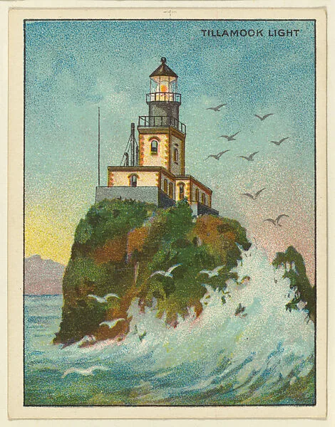 Tillamook Light, from the "Lighthouse Series" (T77), issued with Hassan Cigarettes by the American Tobacco Company — American Tobacco Company