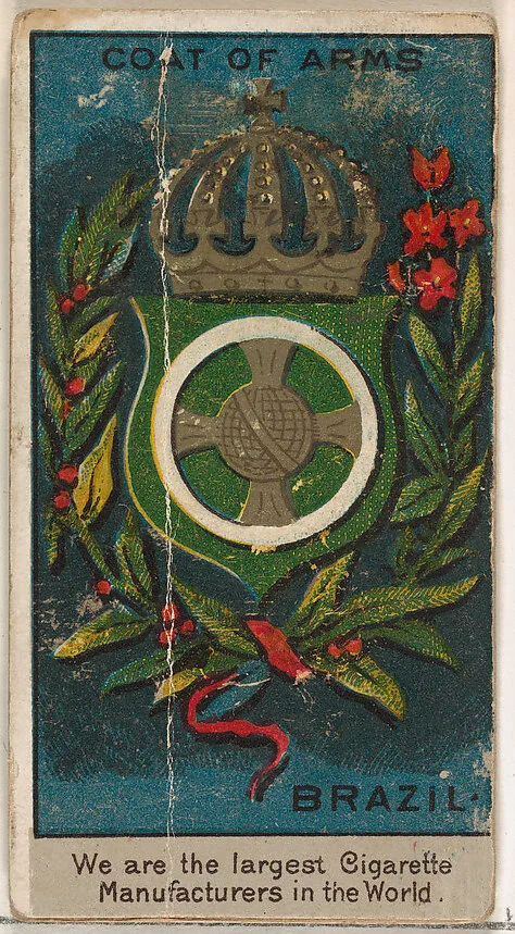Pedro II, Emperor of Brazil, from the Rulers, Flags, and Coats of Arms series (N126-2) issued by W. Duke, Sons & Co. — W. Duke, Sons & Co.