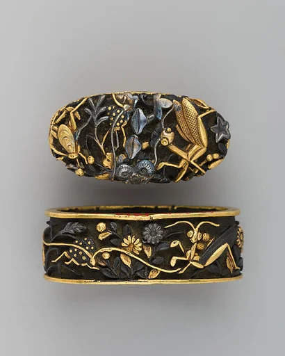 Sword-Hilt Collar and Pommel (Fuchigashira)