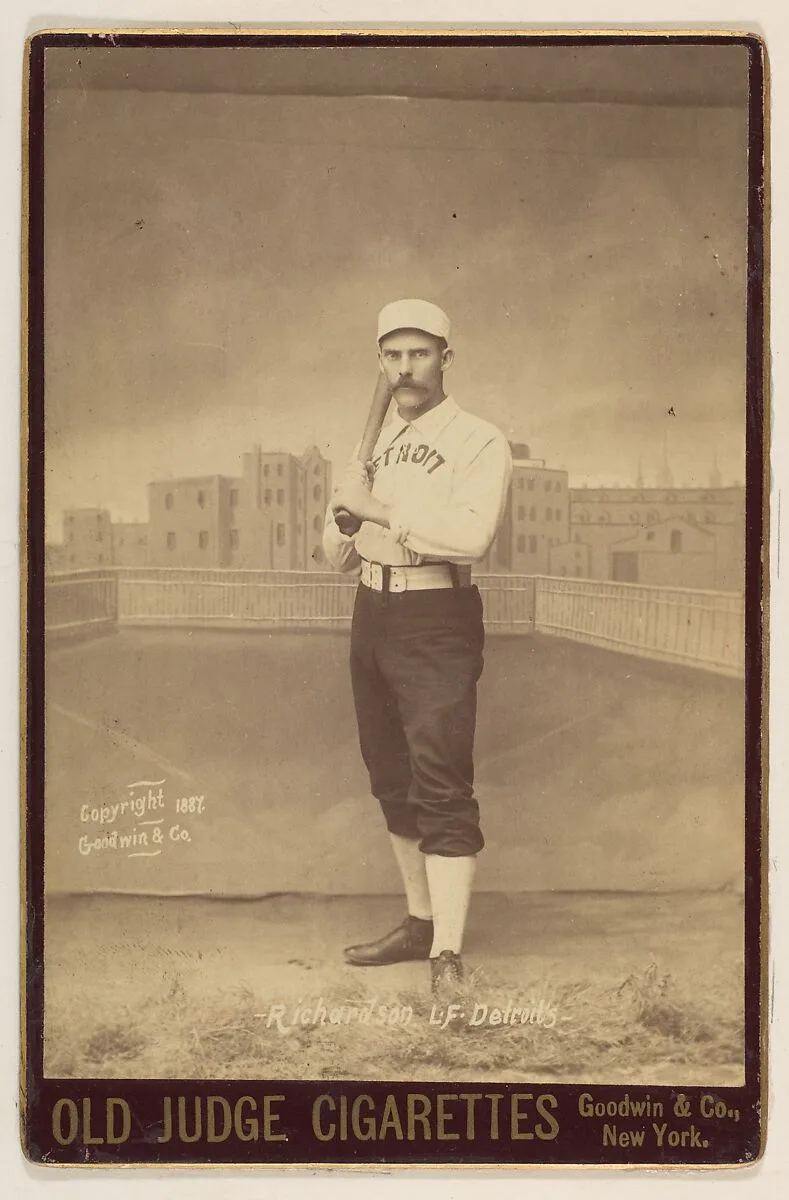 Hardy Richardson, Left Field, Detroit, from the series Old Judge Cigarettes — Goodwin & Company