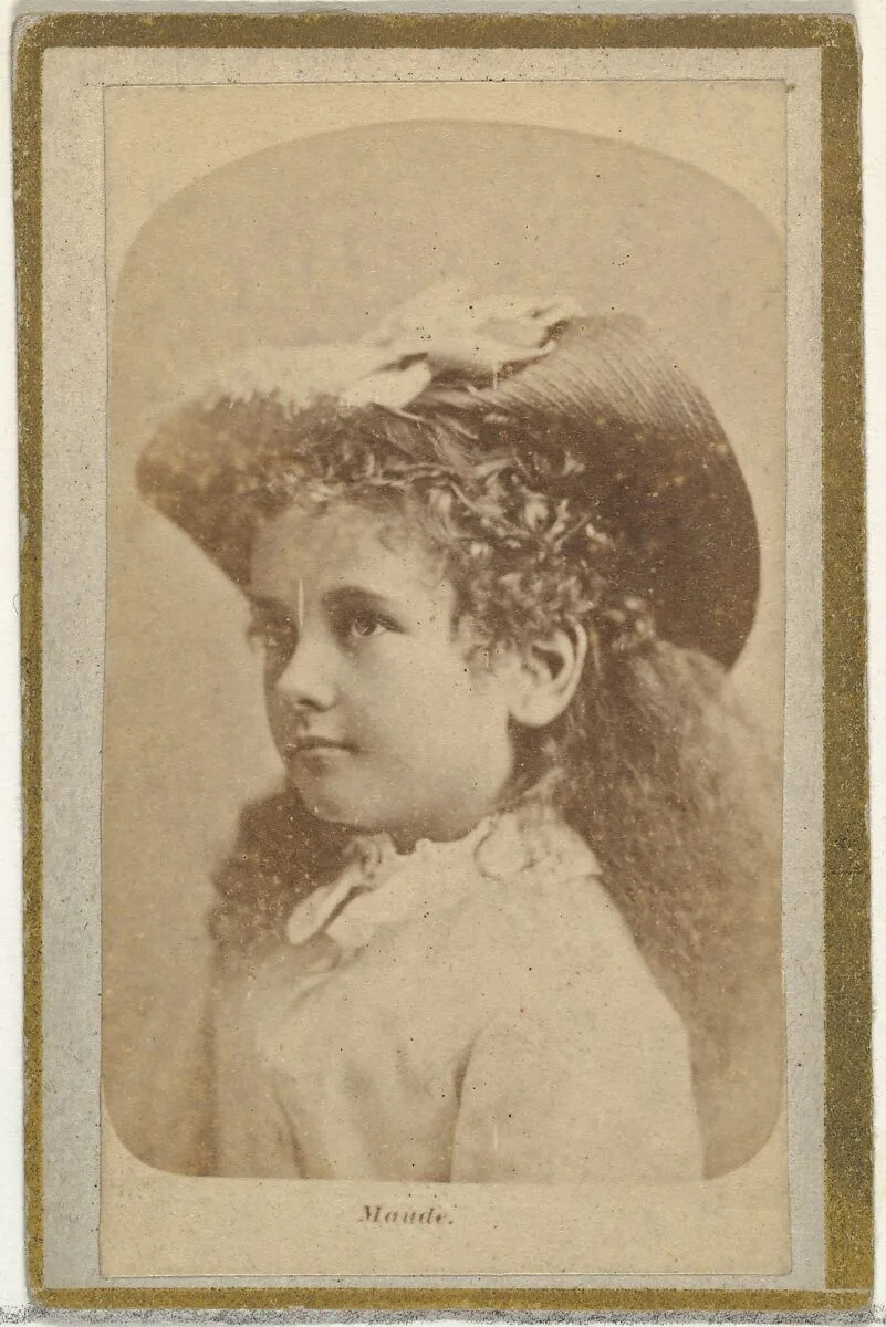 Maude, from the Actresses and Celebrities series (N60, Type 2) promoting Little Beauties Cigarettes for Allen & Ginter brand tobacco products — Allen & Ginter
