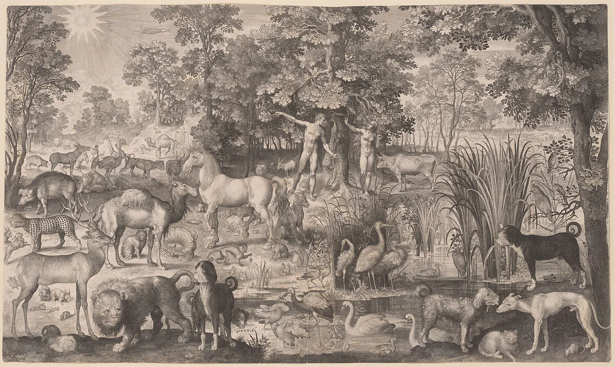 Adam and Eve in Paradise — Nicolaes de Bruyn