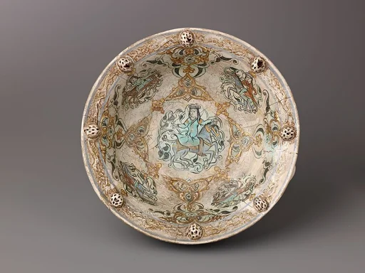Basin with Handles, Minai'i ("enameled") ware