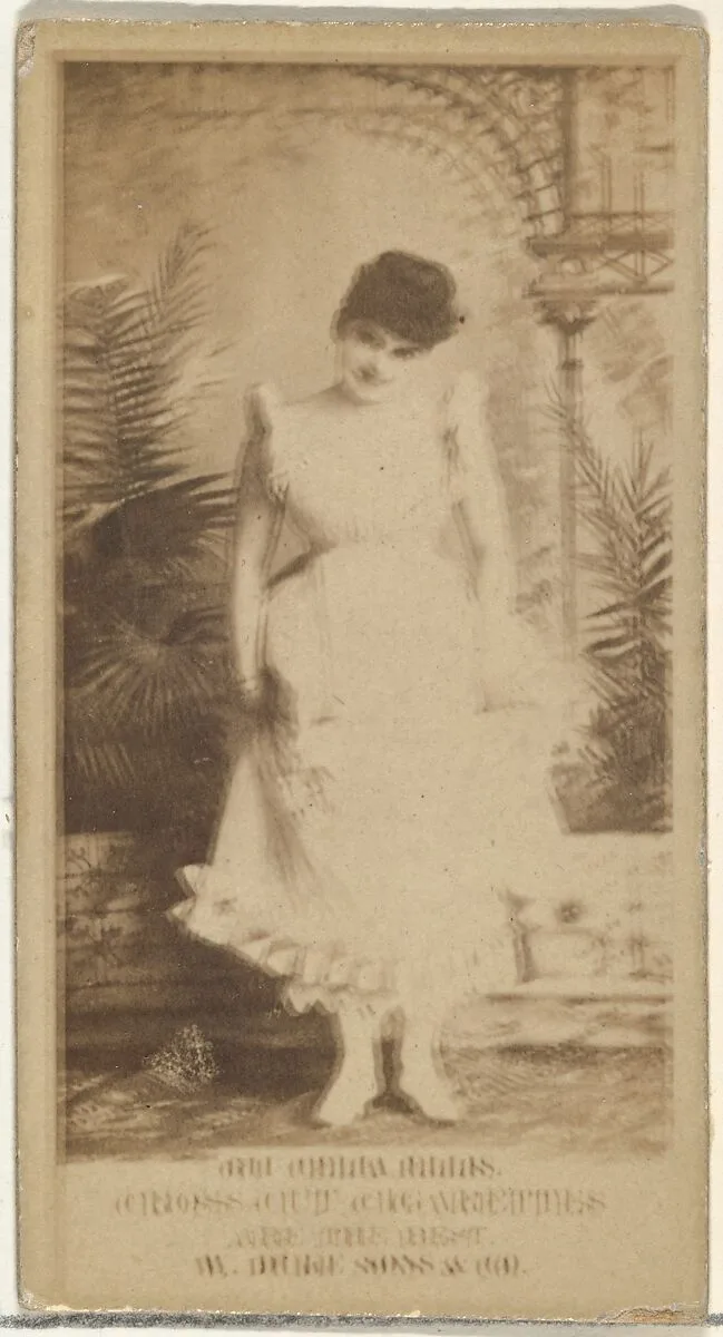 Celia Ellis, from the Actors and Actresses series (N145-3) issued by Duke Sons & Co. to promote Cross Cut Cigarettes — W. Duke, Sons & Co.