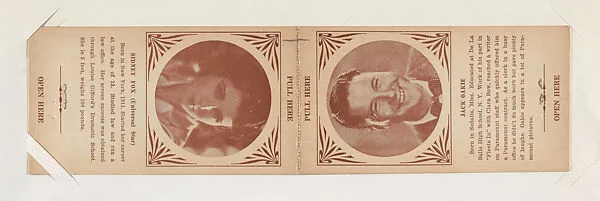 Sidney Fox and Jack Oakie from Star Folders Special Cards (W439) — Unknown