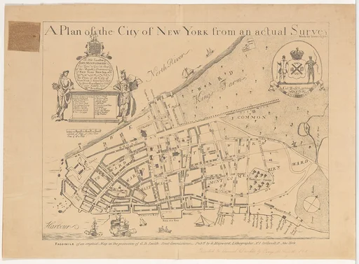 A Plan of the City of New York from an Actual Survey Made by James Lyne, 1728