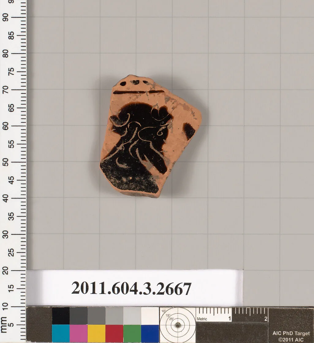 Terracotta fragment of an olpe (jug) — Unknown