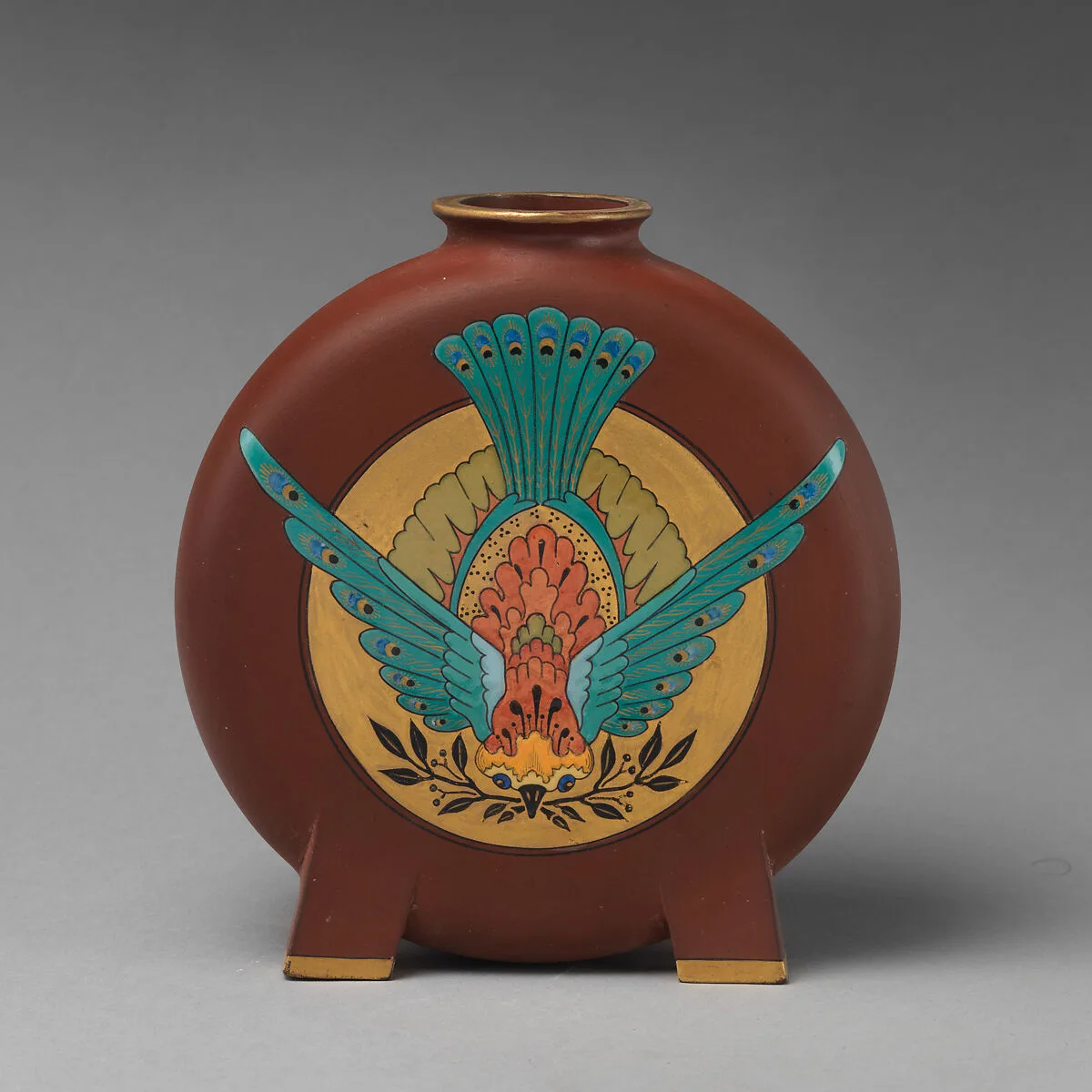 Moon flask with Aesthetic bird motif — Minton(s)