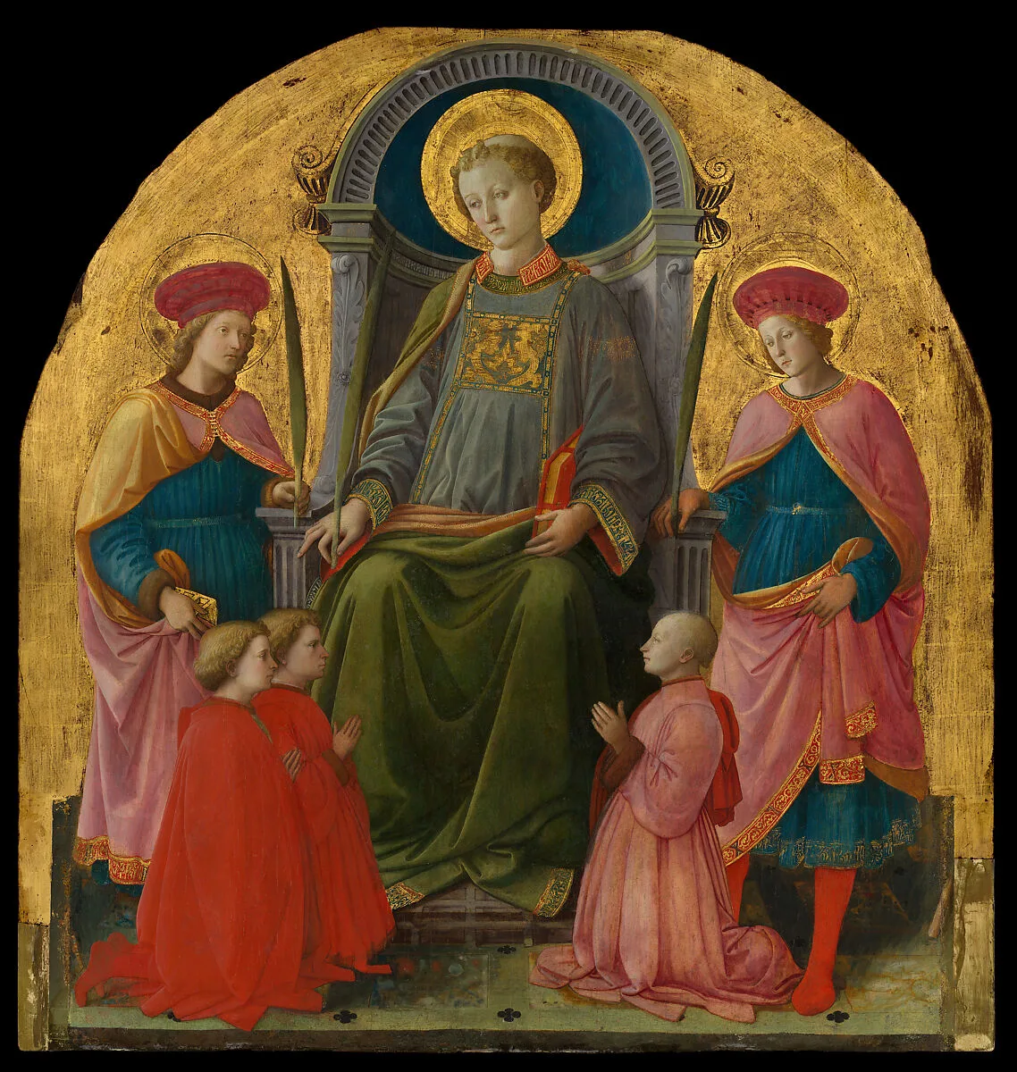 Saint Lawrence Enthroned with Saints and Donors — Fra Filippo Lippi