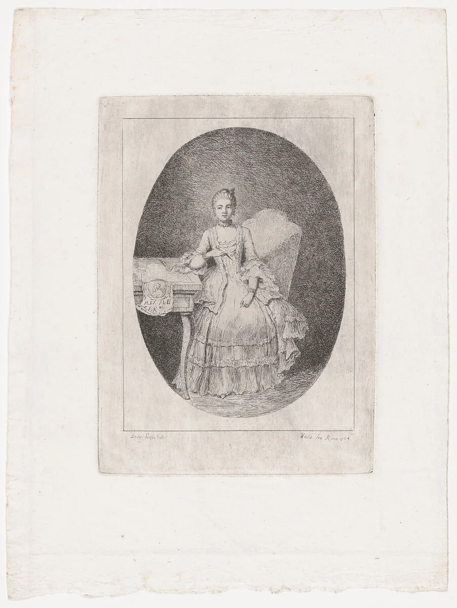 Portrait of Marguerite Le Comte — Etienne de Lavallée-Poussin|Claude Henri Watelet