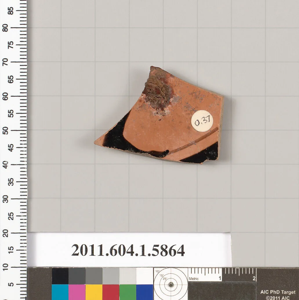 Terracotta fragment of a kylix (drinking cup) — Unknown