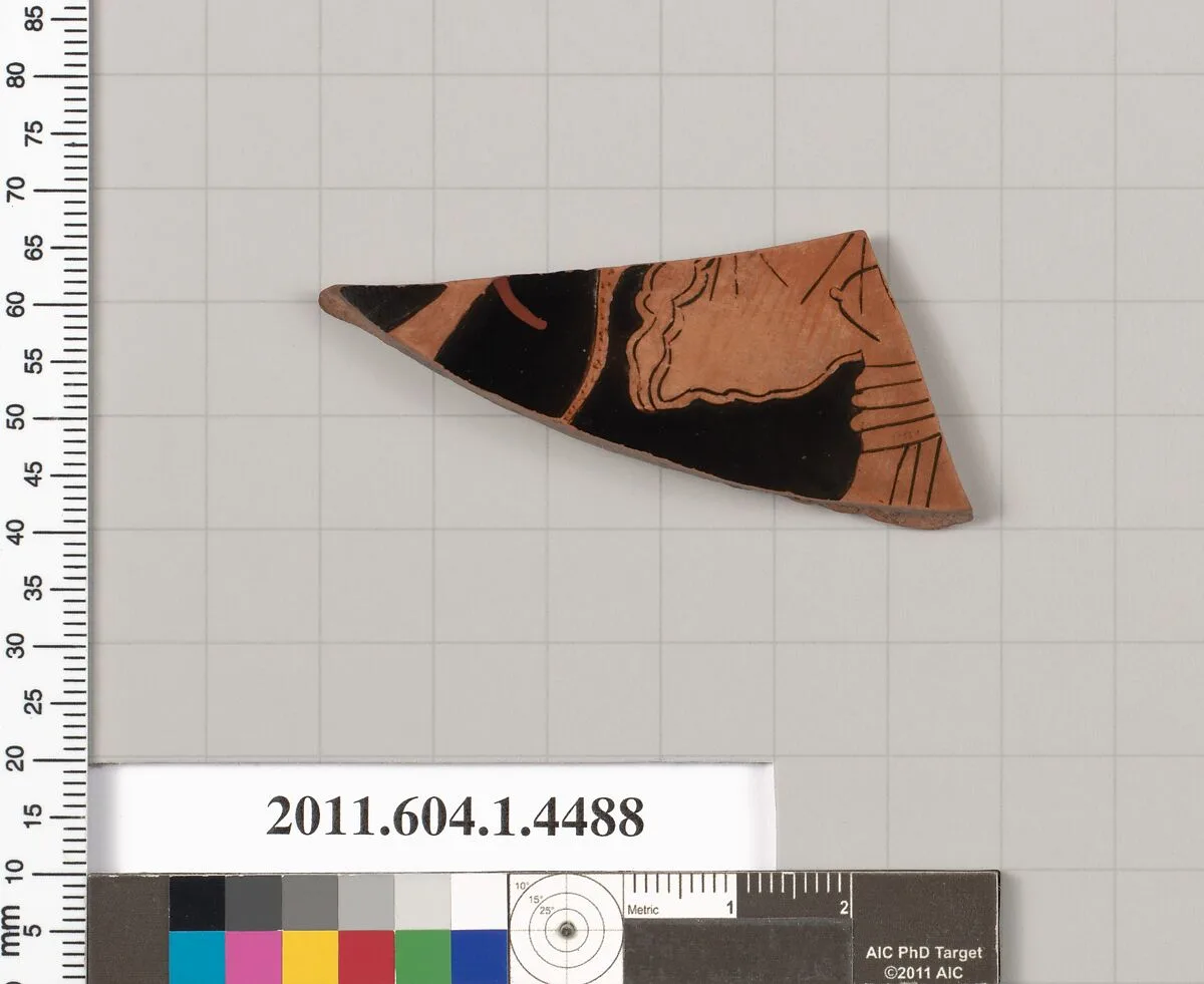 Terracotta fragment of a kylix (drinking cup) — Unknown