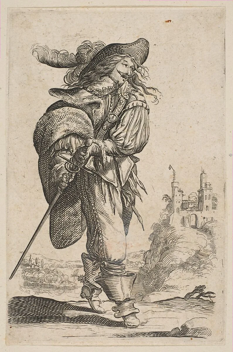 Gentleman Holding a Sword — Anonymous, French, 17th century|Abraham Bosse