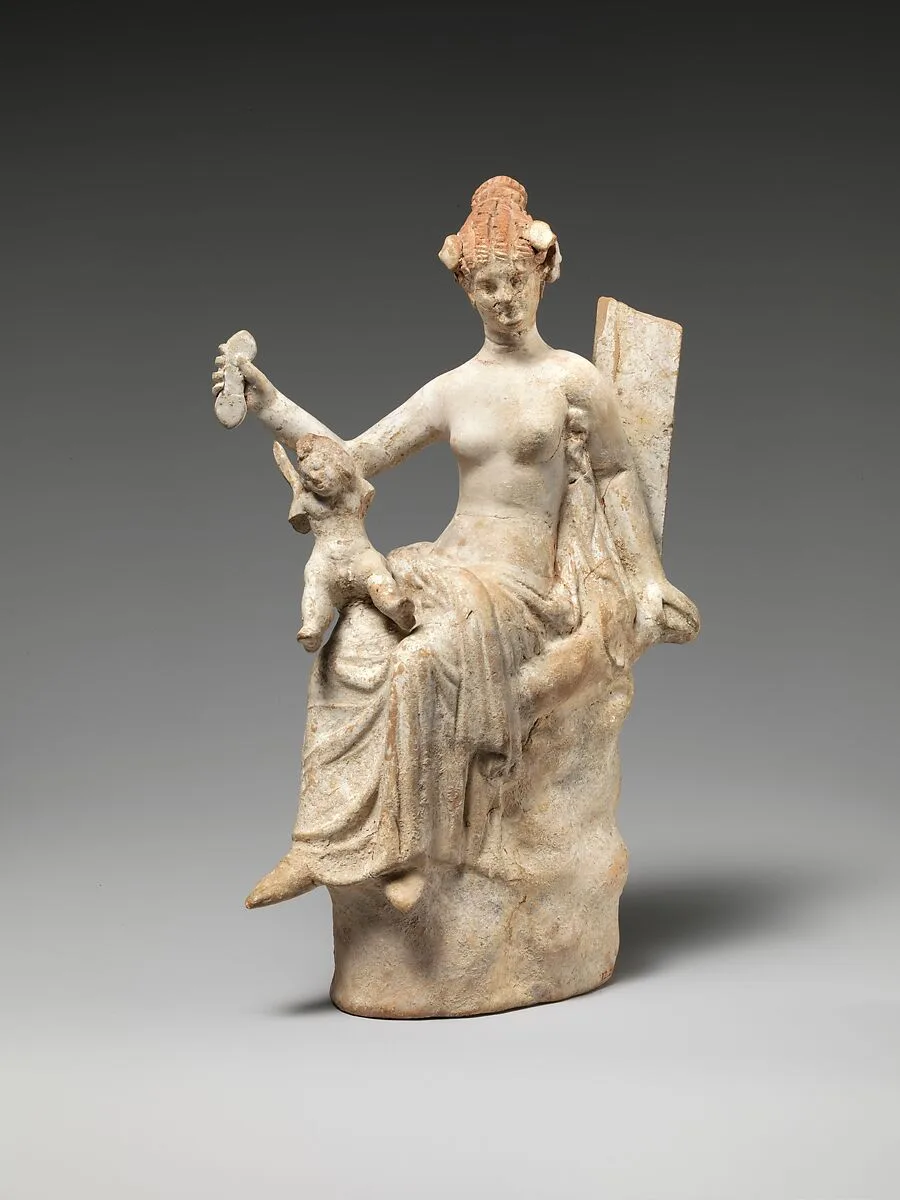 Terracotta statuette of Aphrodite and Eros — Unknown