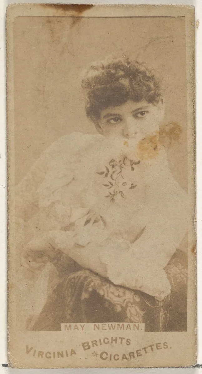 May Newman, from the Actors and Actresses series (N45, Type 1) for Virginia Brights Cigarettes — Allen & Ginter