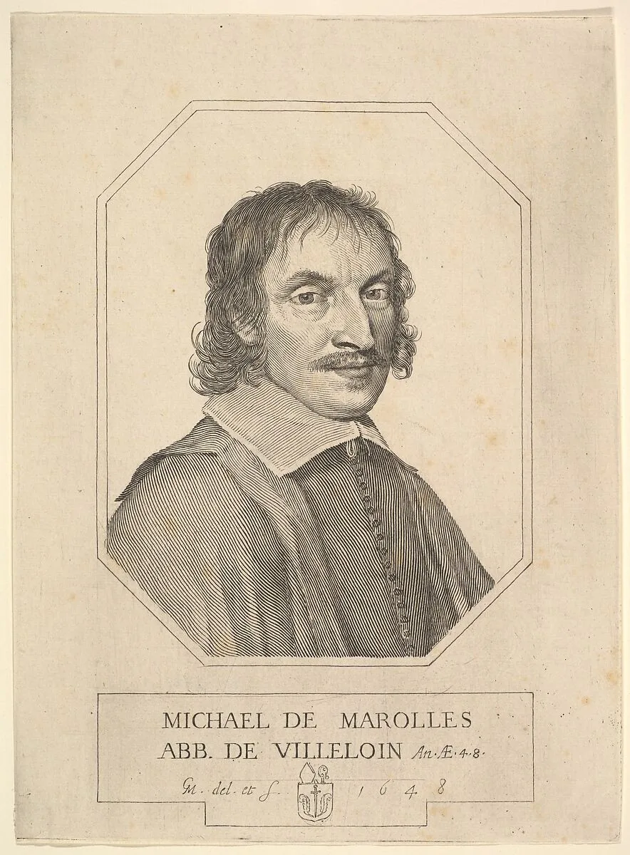 Portrait of Michel de Marolles — Claude Mellan|Michel de Marolles