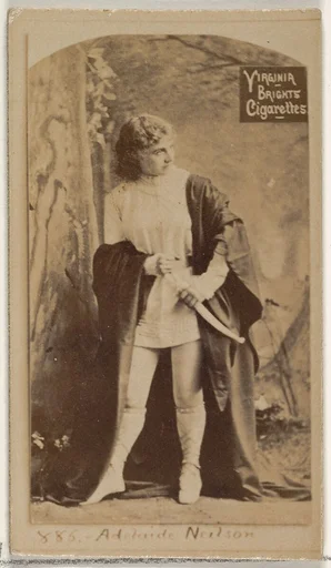 Card 886, Adelaide Neilson, from the Actors and Actresses series (N45, Type 2) for Virginia Brights Cigarettes