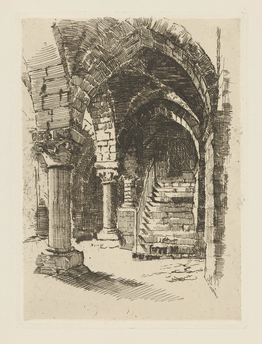 The Crypt, Mont St. Michel — Eliza Pratt Greatorex