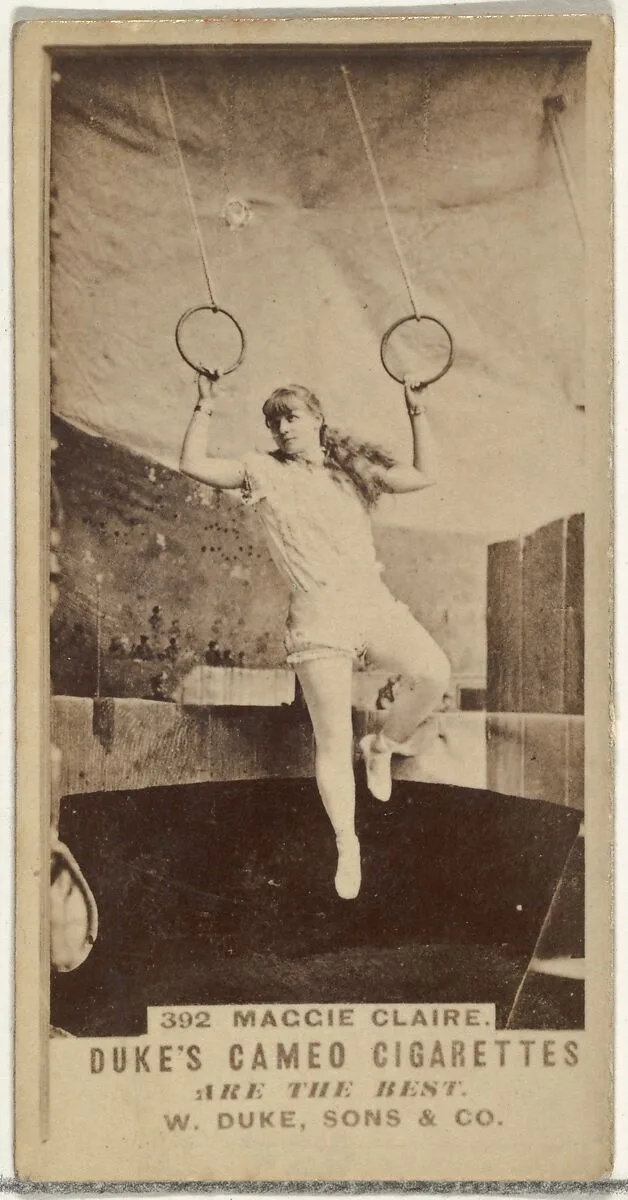 Card Number 392, Maggie Claire, from the Actors and Actresses series (N145-5) issued by Duke Sons & Co. to promote Cameo Cigarettes — W. Duke, Sons & Co.