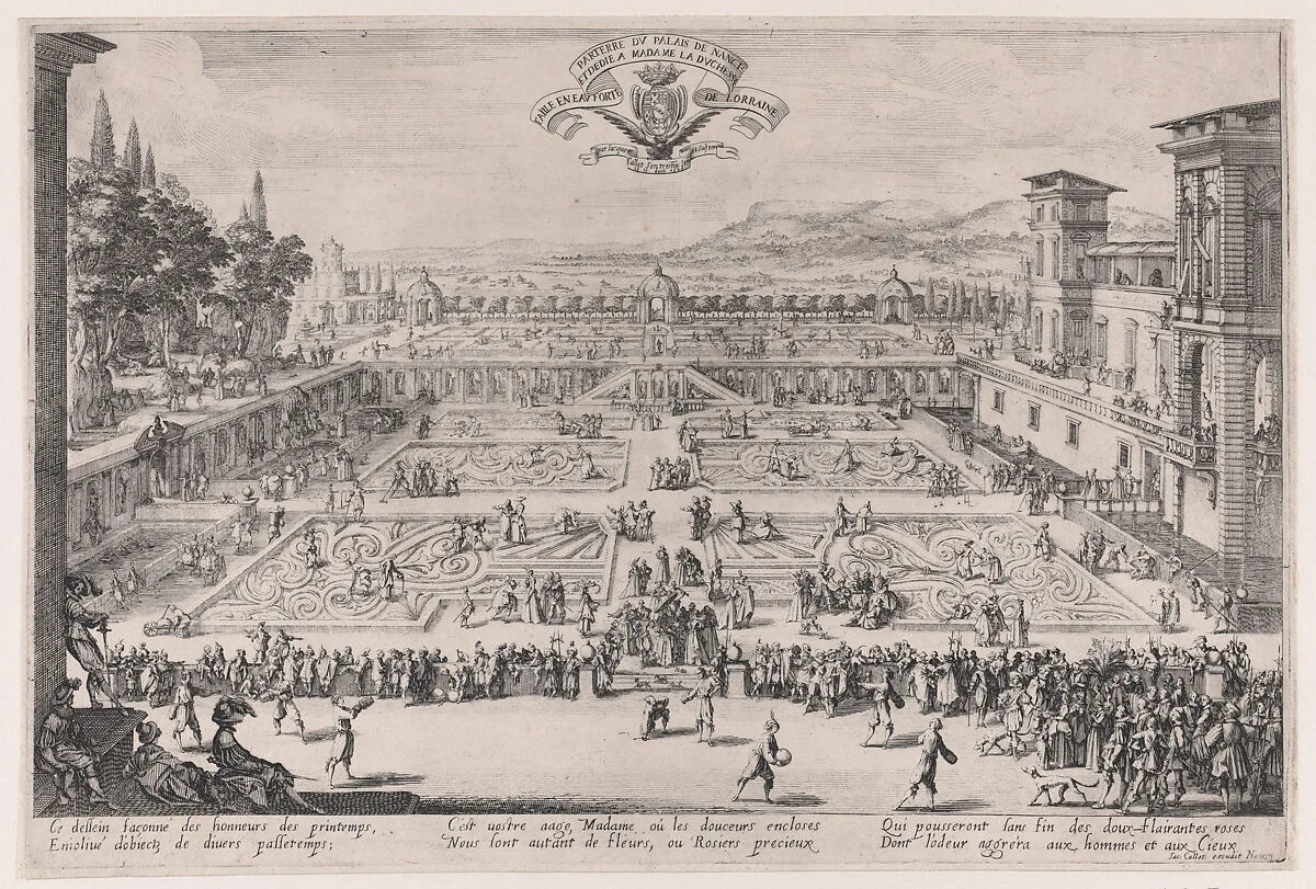 Le Parterre de Nancy ou Jardin de Nancy (The Flower Bed of Nancy or the Garden of Nancy) — Jacques Callot