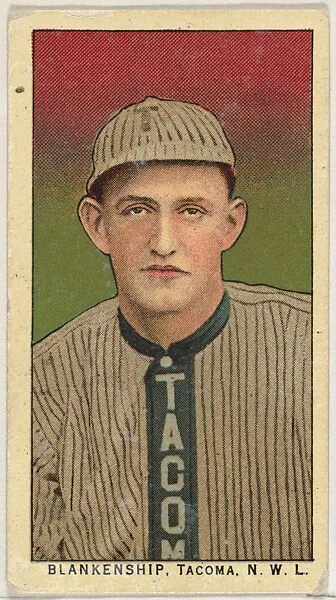 Blankenship, Tacoma, Northwestern League, from the "Obak Baseball Players" set (T212), issued by the American Tobacco Company to promote Obak Mouthpiece Cigarettes — American Tobacco Company